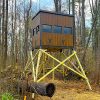 Elevated Wooden Hunting Blind Amidst Forest in Millersburg