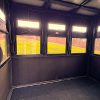 Inside View of Spacious Hunting Blind with Multiple Windows