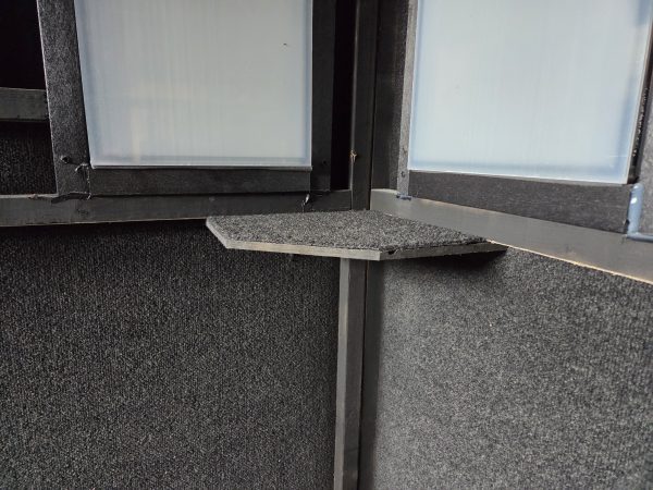 Carpeted Corner Shelf Inside Hunting Blind Millersburg