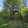 Elevated Hunting Blind in Lush Green Forest